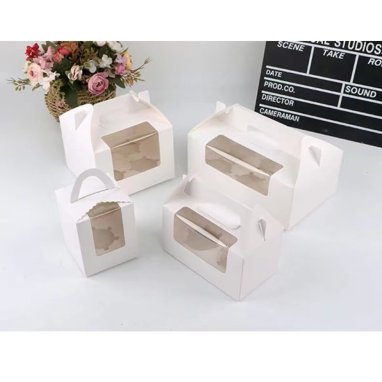 Cupcake Box mit Sichtfenster / Muffin Box / Cup Cake Box 6  er - CBH6 - Mytortenland